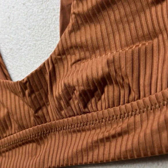 Vitamin A Sienna Tank Bikini Top Brown Size Medium
